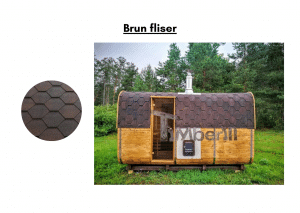 Brun fliser for rektangulær badstue