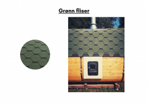 Grønn fliser for rektangulær badstue