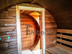 Utendørs fat sauna med trailer garderoben og vedovn (26)