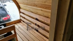 Utendørs fat sauna med trailer garderoben og vedovn (28)