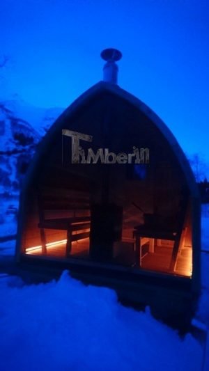 Utendørs badstu iglu med panoramavindue, Tobias, Norge (2)