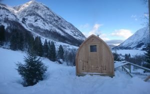 Utendørs badstu iglu med panoramavindue, Tobias, Norge (5)