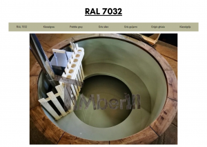 Vedfyrt elektrisk badestamp plast Lysegrå (RAL 7032) (24)