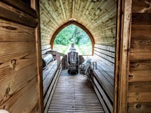Utendørs igloo sauna med trailer garderoben og vedovn (28)