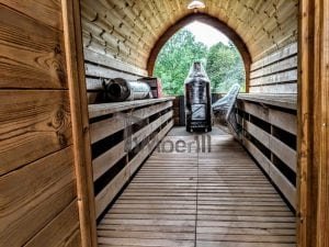Utendørs igloo sauna med trailer garderoben og vedovn (31)