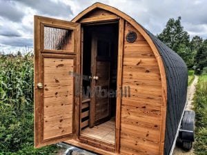 Utendørs igloo sauna med trailer garderoben og vedovn (40)