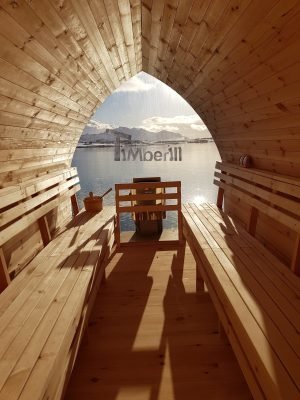 Utendørs trebastu for hage igloo design, Rolf Sverre, Leknes, Norge (1)
