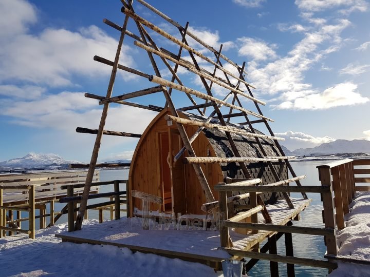 Utendørs trebastu for hage igloo design, Rolf Sverre, Leknes, Norge (3)
