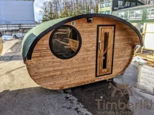 Utendørs hobbit stil badstue i tre (1)