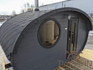 Utendørs hobbit stil badstue i tre (16)