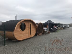 Utendørs hobbit stil badstue i tre (57)