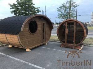 Utendørs hobbit stil badstue i tre (61)