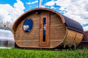 Utendørs hobbit stil badstue i tre (7)