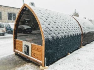 LAGERMODELL Utendørs trebastu for hage igloo design (1)