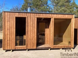Moderne badstue utendørs sauna hytte (5)