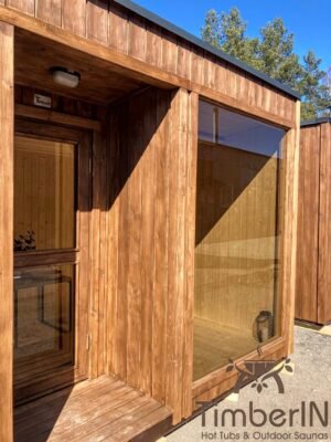 Moderne badstue utendørs sauna hytte (8)