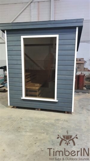 2000 mm Moderne utendørs hage badstue med glassfront (12)