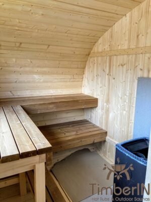 Oval utendørs sauna badstue Ellipse (4)
