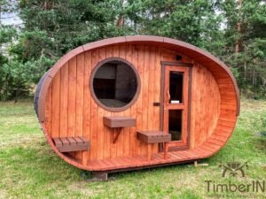 Oval utendørs sauna badstue Ellipse (5)