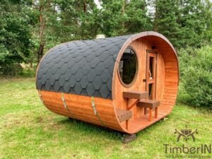 Oval utendørs sauna badstue Ellipse (6)