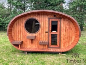 Oval utendørs sauna badstue Ellipse (9)