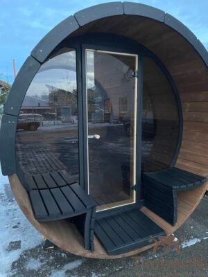 Utendørs badstuer sauna tønne LUXE (15)