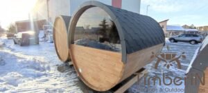 Utendørs badstuer sauna tønne LUXE (4)