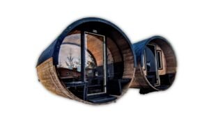 Utendørs badstuer sauna tønne LUXE (7)