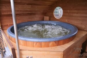 Utendørs oval badstue med integrert boblebad (44)